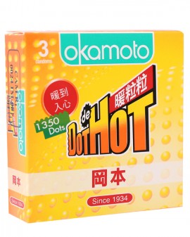 Bao cao su Okamoto DotHot hạt nổi 52mm