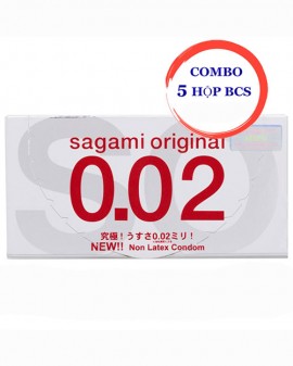 Bao Cao Su Sagami Siêu Mỏng 002 ( Combo 5 Hộp X 2 Cái )