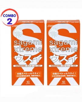 BAO CAO SU Sagami Xtreme SupperThin ( Combo 2 Hộp X 10 Cái)